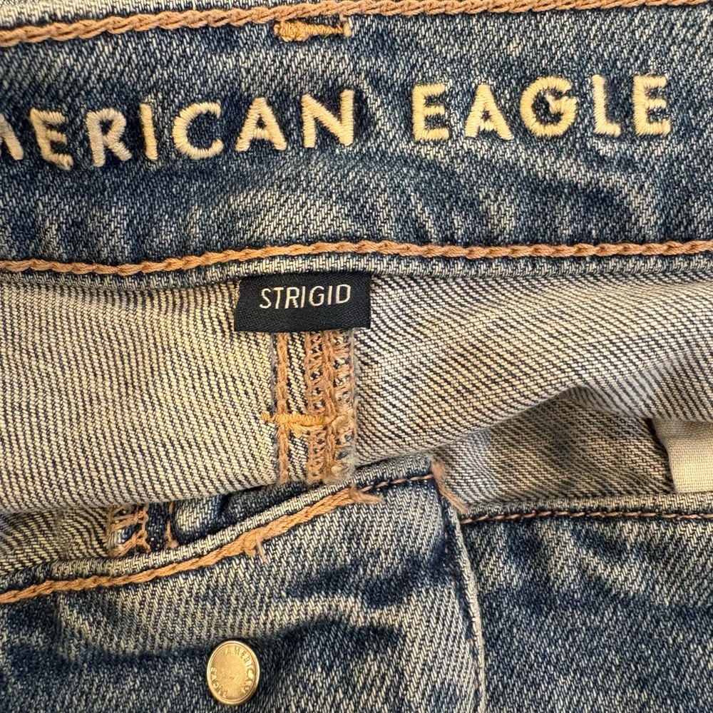 American Eagle Outfitters Blue Straight Jeans Classic Denim women